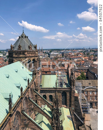 Strasbourg - Cathedral Notre-Dame - stock photo Strasbourg - Cathedral Notre-Dame - stock photo 84507922