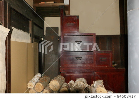 Hida Takayama old folk house, box stairs 84508417