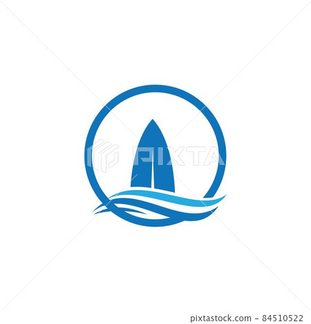 Surf board logo design - Stock Illustration [84510522] - PIXTA