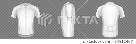 White mockup of men cycling jersey 84512467