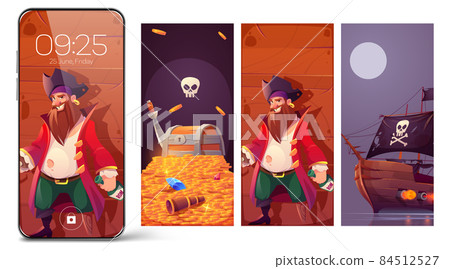 Pirate theme for smartphone screensaver Pirate theme for smartphone screensaver 84512527