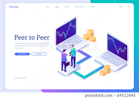Peer to peer business communication, P2P banner 84512645