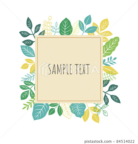 Leaf illustration frame 84514022