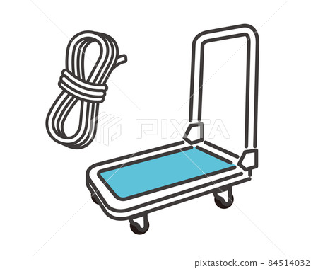 Vector illustration material of dolly and rope / home center / rental / equipment Vector illustration material of dolly and rope / home center / rental / equipment 84514032