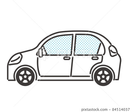 簡單可愛的汽車矢量圖素材/汽車/圖標 84514037