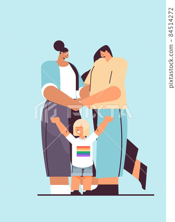 mix race female parents standing with little child lesbian family transgender love LGBT community concept mix race female parents standing with little child lesbian family transgender love LGBT community concept 84514272