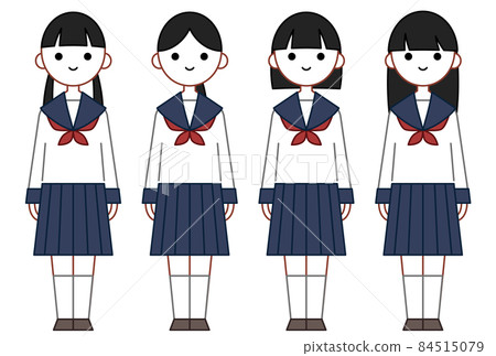 Person illustration set_high school girl Person illustration set_high school girl 84515079