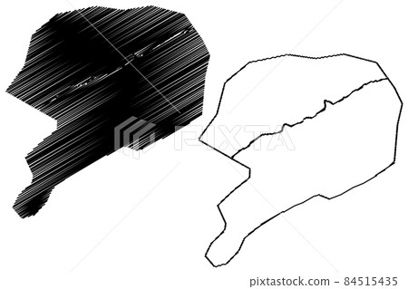 Namangan City (Republic of Uzbekistan) map vector illustration, scribble sketch City of Namangan map 84515435