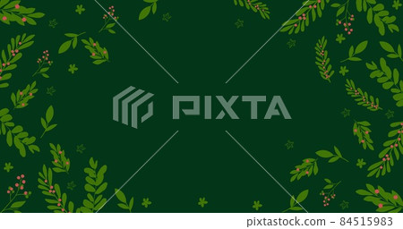 Copy space amidst digital composite of green twigs on abstract colored background 84515983
