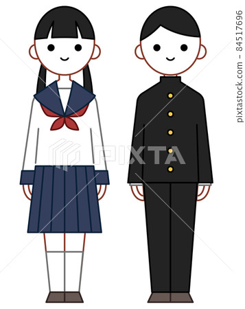 人物插畫_學生男女 人物插畫_學生男女 84517696