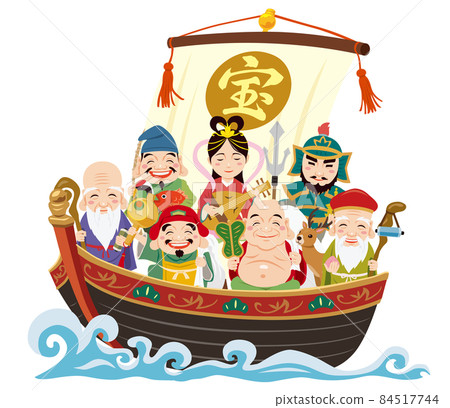 Seven Lucky Gods (Treasure Ship) 84517744