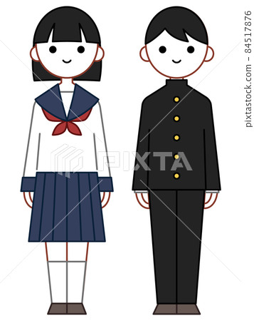 人物插畫_學生男女 84517876