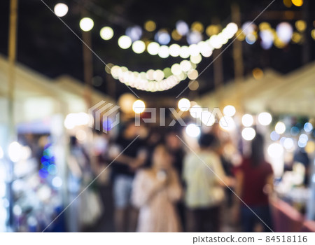 Festival Market outdoor with People walking Blur Background Festival Market outdoor with People walking Blur Background 84518116