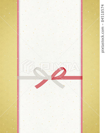 Background material that feels the texture of Japanese paper New Year Mizuhiki Confetti [4: 3] 84518574