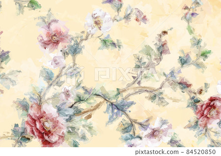 Beautiful oil painting flower illustration Beautiful oil painting flower illustration 84520850