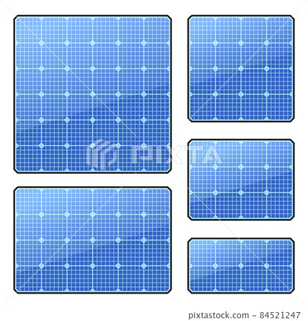 Solar Panel Cell Set on White Background. Vector Solar Panel Cell Set on White Background. Vector 84521247