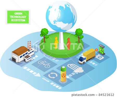 Electric car charging at charger station. Refueling car with environmentally friendly fuel Electric car charging at charger station. Refueling car with environmentally friendly fuel 84521612