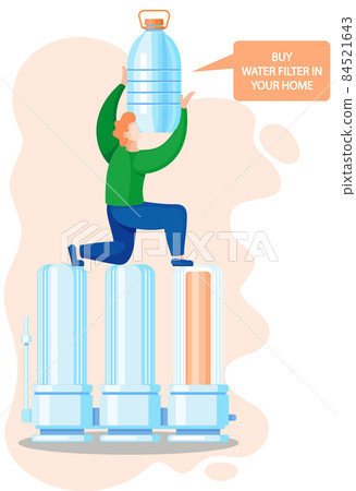 Buy water household filter in your home for cleaning tap water from mechanical, insoluble particles 84521643