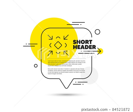 Minimize arrow line icon. Speech bubble vector concept. Small screen symbol. Minimise Navigation sign. Minimize line icon. Abstract bubble balloon badge. Vector Minimize arrow line icon. Speech bubble vector concept. Small screen symbol. Minimise Navigation sign. Minimize line icon. Abstract bubble balloon badge. Vector 84521872