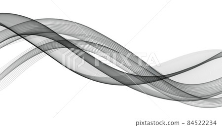 Vector abstract flowing wave lines background. Design element for presentation. website template 84522234