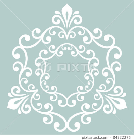 Oriental Abstract White Pattern Oriental Abstract White Pattern 84522275