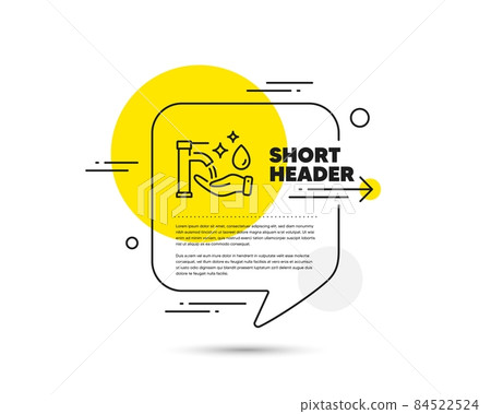 Washing hands line icon. Speech bubble vector concept. Sanitary cleaning sign. Hand wash symbol. Washing hands line icon. Abstract bubble balloon badge. Vector Washing hands line icon. Speech bubble vector concept. Sanitary cleaning sign. Hand wash symbol. Washing hands line icon. Abstract bubble balloon badge. Vector 84522524