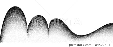 Mountain grain pattern vector background. Black noise stipple dots hill. Sand grain effect. Dots grunge banner. Abstract noise dotwork pattern. Mountain circles texture. Dotted vector background. Mountain grain pattern vector background. Black noise stipple dots hill. Sand grain effect. Dots grunge banner. Abstract noise dotwork pattern. Mountain circles texture. Dotted vector background. 84522604