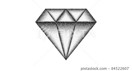 Diamond grain pattern vector background. Black noise stipple dots brilliant. Sand grain effect. Dots grunge banner. Abstract noise diamond pattern. Stipple circles texture brilliant. Dotted vector 84522607