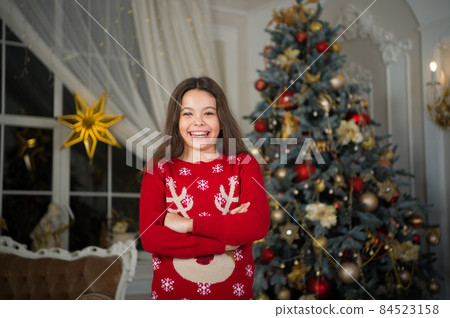 Happy new year. Christmas. Kid enjoy the holiday Happy new year. Christmas. Kid enjoy the holiday 84523158