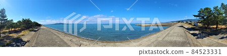 Scenery around the seaweed farm sdgs Fukue coast Komenotsu Izumi city panorama headline Scenery around the seaweed farm sdgs Fukue coast Komenotsu Izumi city panorama headline 84523331