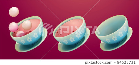3D red bean soup 3D red bean soup 84523731