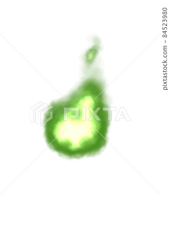 Vivid demon fire emission color variation green - Stock Illustration ...