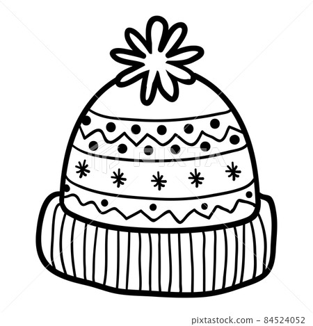 Coloring book for kids, Hat with geometric pattern 84524052
