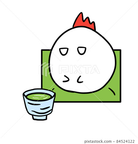 Matcha and chicken on the cushion 84524122