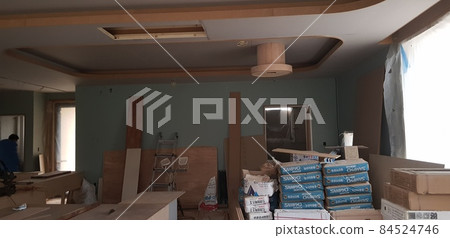 Construction. Woodwork. Construction site. Interior decoration. New construction. 84524746