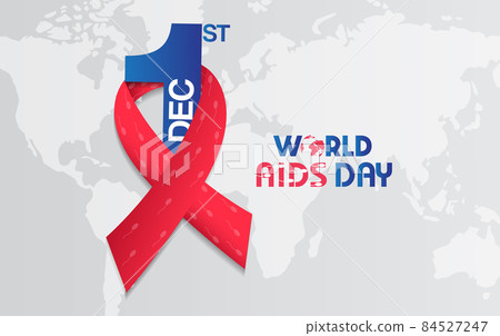 Illustration of the World AIDS Day banner background. 1st December world aids day. Illustration of the World AIDS Day banner background. 1st December world aids day. 84527247
