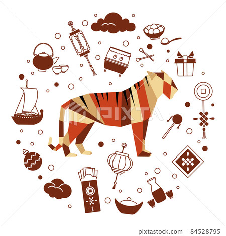 New Year Tiger Symbol 2022 Chinese Asian Holiday 84528795