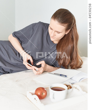 Social media, digital technological dependency. Mobile addiction. Quarantine, self-isolation 84530238