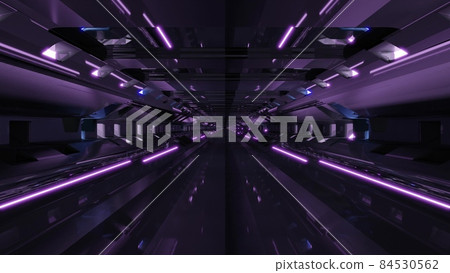 3D illustration of 4K UHD spaceship 84530562