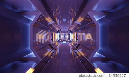 Illuminated corridor on 3d 4K UHD illustration Illuminated corridor on 3d 4K UHD illustration 84530627