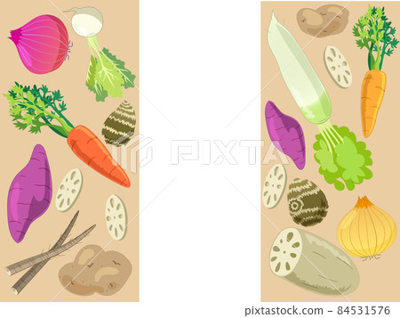 Winter root vegetables_left and right frames 84531576