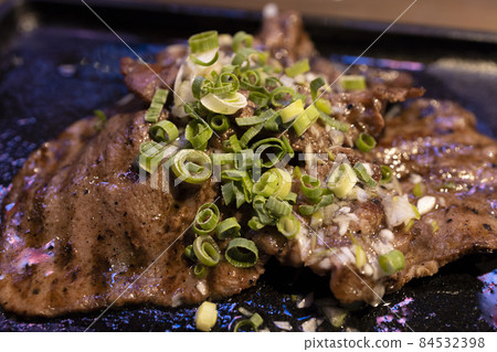 Delicious beef tongue salt grilled meat 84532398