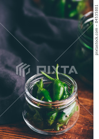 Fresh Jalapeno Peppers in Glass Jars 84535801