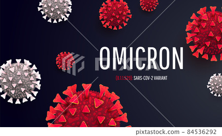 New Coronavirus or SARS-CoV-2 Variant Omicron B.1.1.529 infection medical with typography and copy space. New official name for for awareness or alert against epidemic disease spread, symptoms or New Coronavirus or SARS-CoV-2 Variant Omicron B.1.1.529 infection medical with typography and copy space. New official name for for awareness or alert against epidemic disease spread, symptoms or 84536292