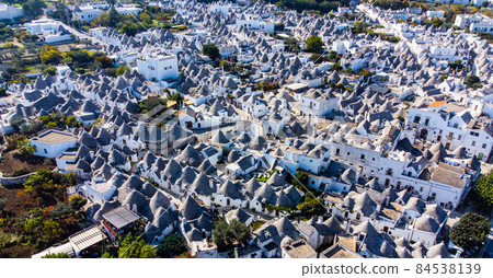 City of Alberobello in Italy with its famous historic Trulli houses 84538139