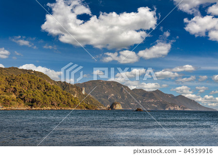 Glyfada coast. Island of Corfu, Greece. Glyfada coast. Island of Corfu, Greece. 84539916