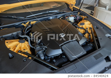 Car Engine Bay, powerful V8 sport coupe Car Engine Bay, powerful V8 sport coupe 84540424
