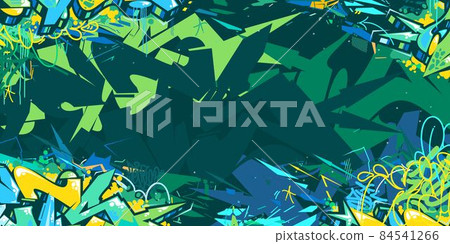 Green Colorful Abstract Hip Hop Street Art Graffiti Style Urban Calligraphy Vector Illustration Background Green Colorful Abstract Hip Hop Street Art Graffiti Style Urban Calligraphy Vector Illustration Background 84541266