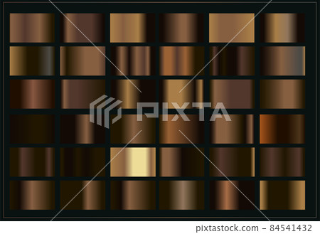 Bronze metal, brown gradients set. big collection of simple background. luxury, rich cover. 84541432