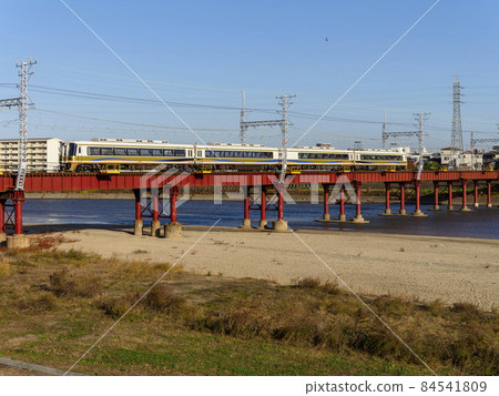 Semboku Liner crossing the Yamato River 84541809